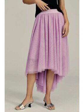 Anthropologie Tulle Appliqué Skirt Sz XS